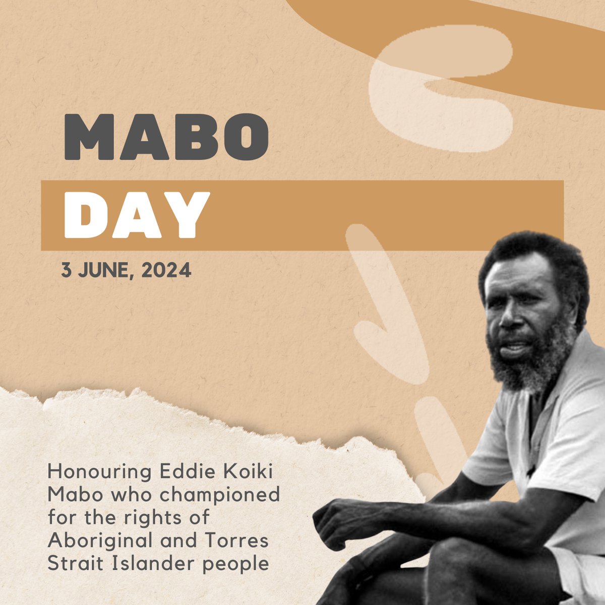 3 June is #MaboDay, a day where we remember the contribution of Eddie Koiki Mabo in overturning ‘Terra nullius’ or the definition of Australia as 'land belonging to no one' in 1992.
Mabo life story: ow.ly/W1gV50S6pJ9
Classroom resources: ow.ly/5Wnr50S6pJ8