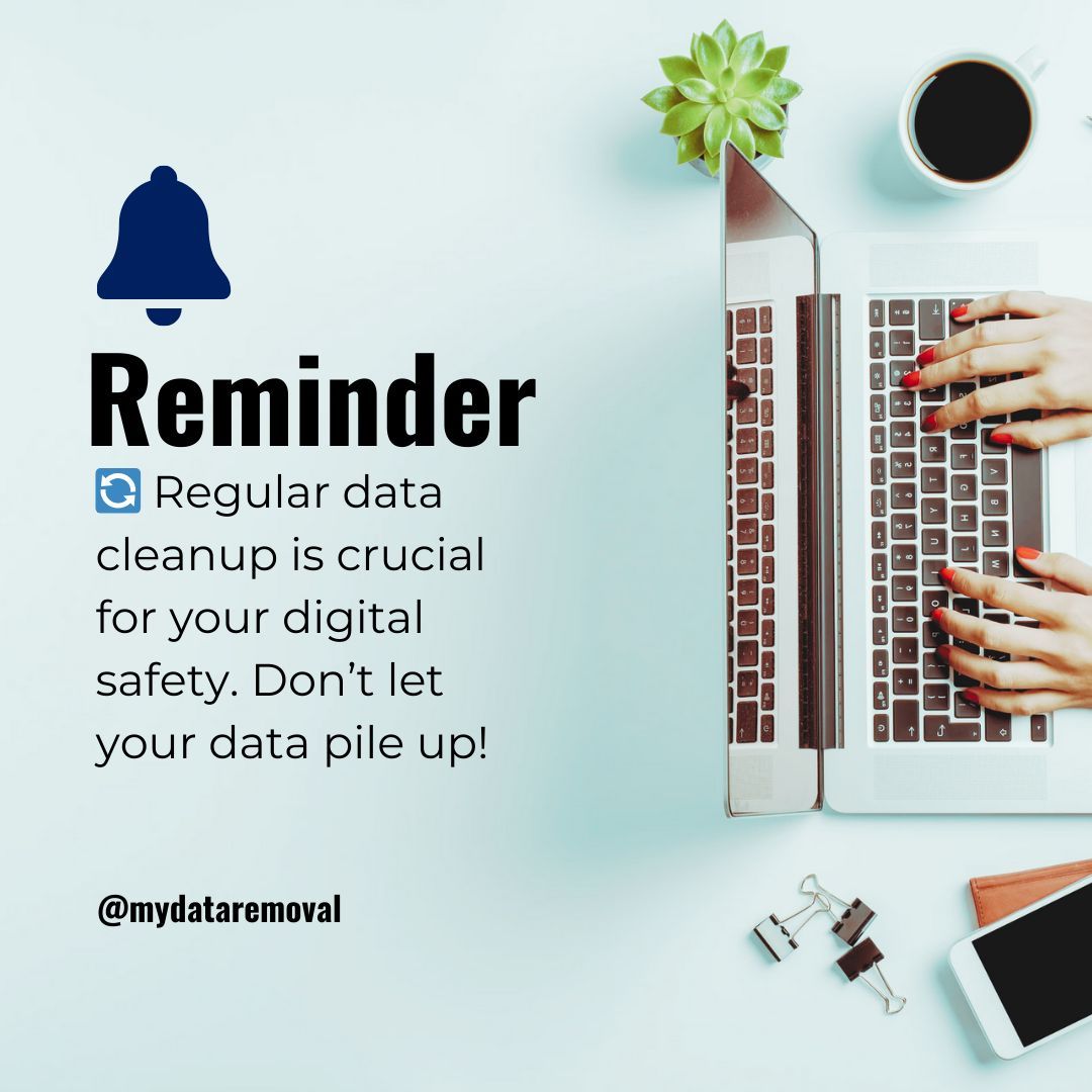 MyDataRemoval's tweet image. 🔄 Regular data cleanup is crucial for your digital safety. Don’t let your data pile up! 

Follow us for more tips and advices. 📶 

#DataCleanup #DigitalSafety #StayProtected #MyDataRemoval