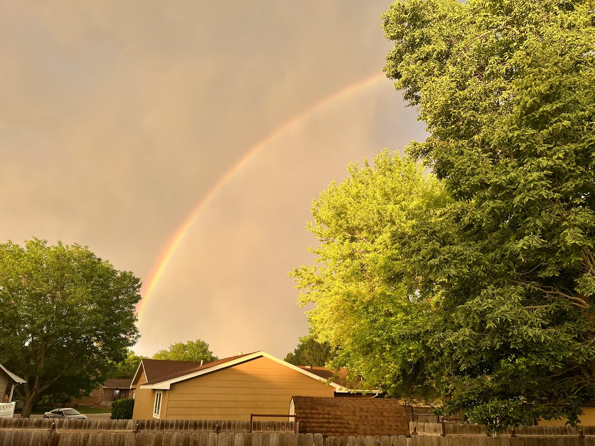 A beautiful Southwest Kansas rainbow over Garden City.