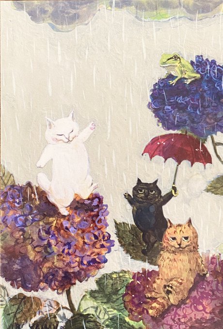 「holding umbrella outdoors」 illustration images(Latest)