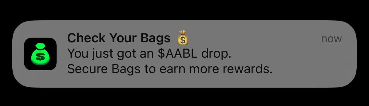 ovicooks's tweet image. Secured my $AABL airdrop on @BagsApp. Life has never been this better. 

#aabl #bagsapp #airdrop #crypto