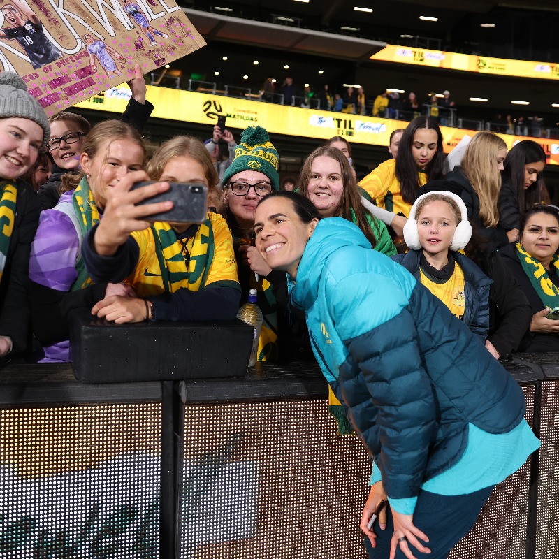 TheMatildas's tweet photo. 💬 “Probably the most exciting thing [is] I get to share my final game at home with the team and coaches, obviously all the fans, and in front of family and friends,”

Hear from @lydsaussie ahead of her final game for Australia on home soil 

#Matildas #TilitsDone #ThanksLyds