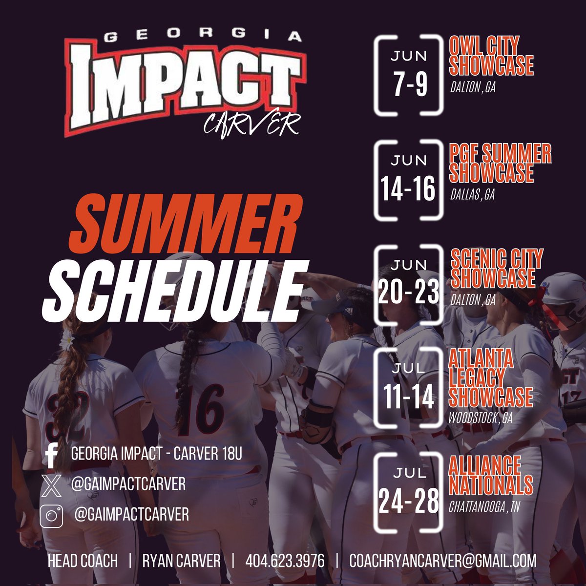 So pumped to kick the summer schedule off with these ladies!  Coaches - several great uncommitted players that you'll want to see!  Look forward to seeing everyone out!