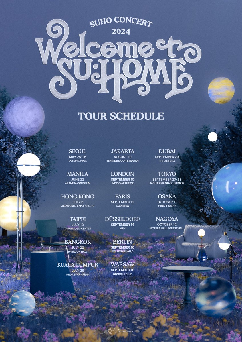 2024 SUHO CONCERT <SU:HOME> 🌎TOUR SCHEDULE 🐰See you soon! #SUHO #수호 #EXO #엑소 #weareoneEXO #SUHOME