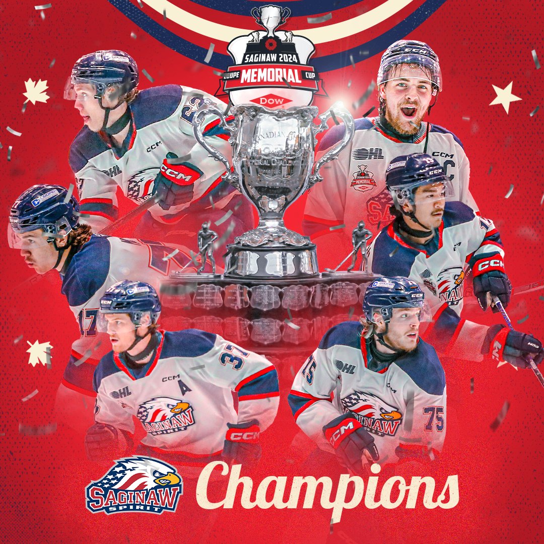 CHAMPIONS! 🏆 

<a href="/SpiritHockey/">Saginaw Spirit</a> have won the 2024 #MemorialCup presented by Dow❗️