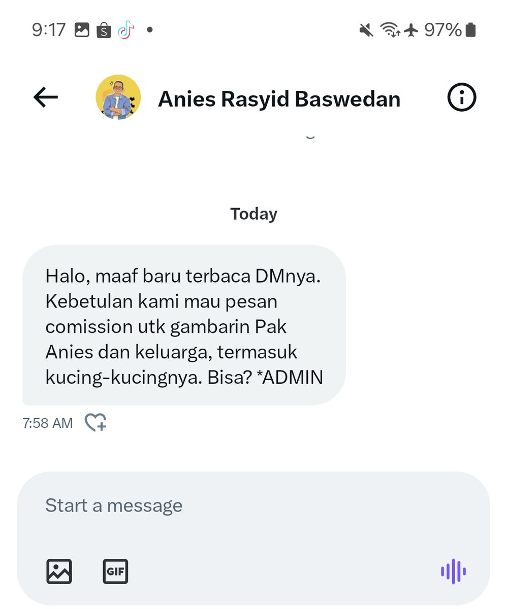 masyaallah mimpi apa semalem mau di commiss abah???😭😭