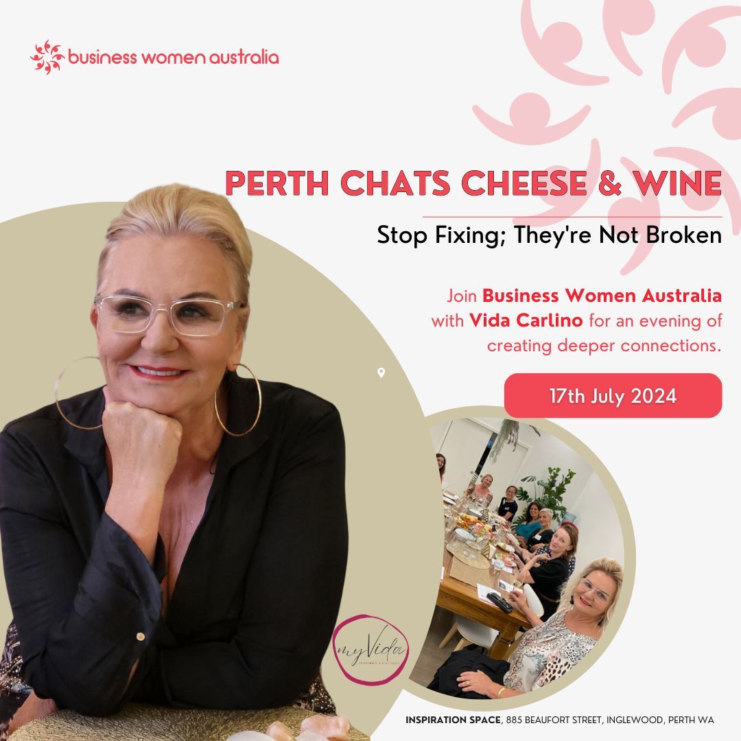 BusinessWomenAu's tweet image. 🎉 Join us for an unforgettable evening of conversations, cheese, and wine! 🧀🍷

Discover the power of embracing imperfection at &quot;Perth Chats, Cheese, and Wine: Stop Fixing They&apos;re Not Broken&quot; on July 17th! 

🎟️ Get your tickets now: buff.ly/3X3EOxo 

#PerthEvents