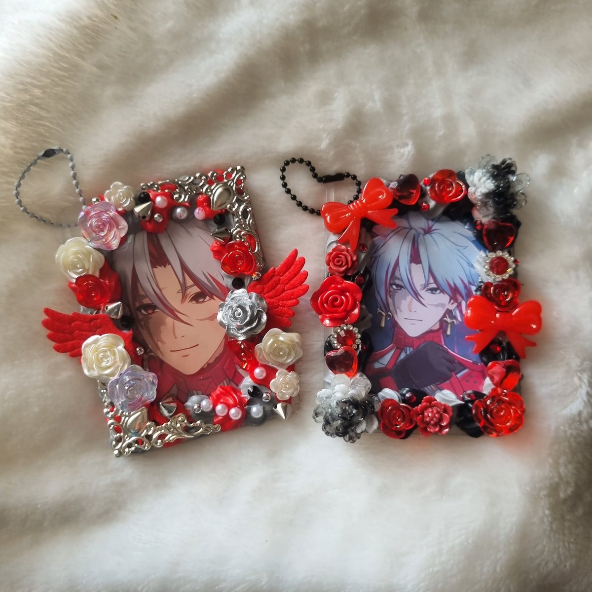 Currently my newest hyper focus,
I made these top loaders for my boy scar! 
Can't wait for him to be playable

#Kappakai #decoden #toploader #wuwa #wutheringwaves