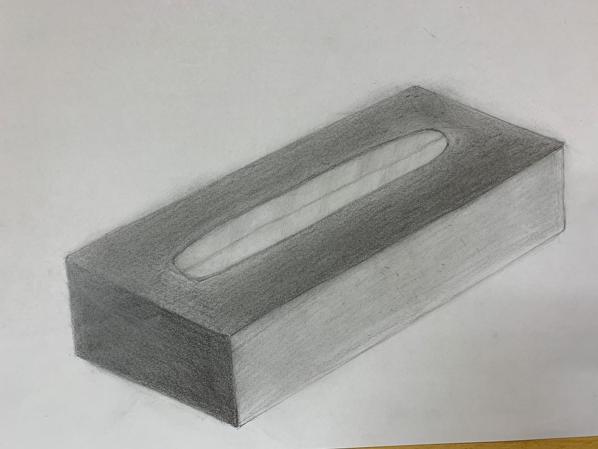 Subcul_Biz_fs's tweet photo. 事業所名　オハイアリイ

デッサン教室開催中です✏️
今回はティッシュボックスを描く。でした。
パースを描くのは難しいですがよく描けています！
毎回上達していますね☺️

#デッサン　#ティッシュボックス
#オハイアリイ　#いわき市　#福島
#B型事業所 #福祉 https://t.co/7kc6mxH5WB