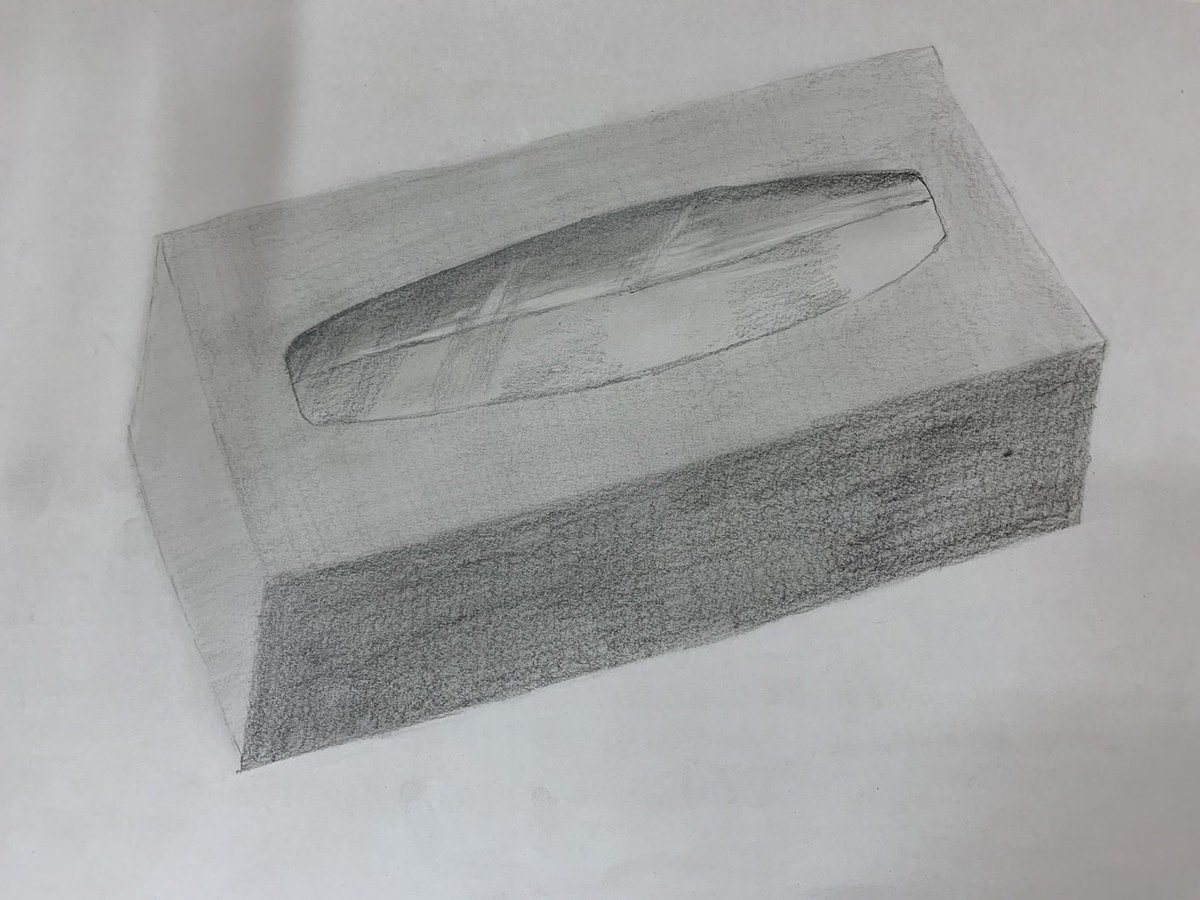 Subcul_Biz_fs's tweet photo. 事業所名　オハイアリイ

デッサン教室開催中です✏️
今回はティッシュボックスを描く。でした。
パースを描くのは難しいですがよく描けています！
毎回上達していますね☺️

#デッサン　#ティッシュボックス
#オハイアリイ　#いわき市　#福島
#B型事業所 #福祉 https://t.co/7kc6mxH5WB