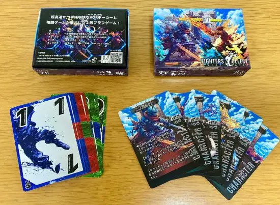 WHTorayama's tweet photo. USAPA GAMESさんのボードゲーム、各種あります!
本日のご紹介はこれ！
ファイターズコレクト[ゲームシートセット]
https://t.co/s7hFV9aOgV
AOFポーカー×格闘ゲームの融合で駆け引きが面白いゲームになってます
時間も1ゲームが短時間で遊べるのでたくさん遊べていいですよ！
#USAPAGAMES https://t.co/iy0pK4fpkz