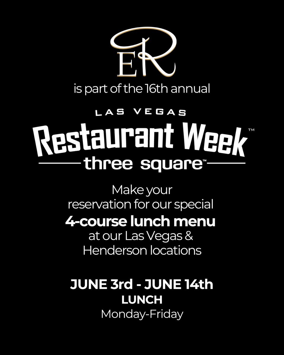 echoandrig's tweet image. Las Vegas Restaurant Week starts tomorrow, it is an annual 12-day event that encourages people to dine out for a good meal, a good value, and a good cause. The city’s finest restaurants offer special menus, donating a portion of proceeds to @threesquareLV. #restaurantweek