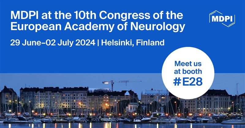 Biomed_MDPI's tweet photo. Meet Us at the 10th Congress of the European Academy of Neurology, Helsinki, Finland 🇫🇮
Date: 29 June - 2 July 2024 📅
Feel free to stop by our booth at #E28 
For more details, please visit here: https://t.co/tRPVUi8rFA
#mdpi #biomedicines #EAN https://t.co/kYAFydN4ad