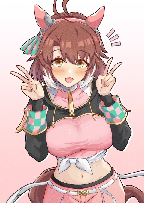 ダンツちゃんのダブルピース色紙欲しいね…#ウマ娘 #ダンツフレーム 