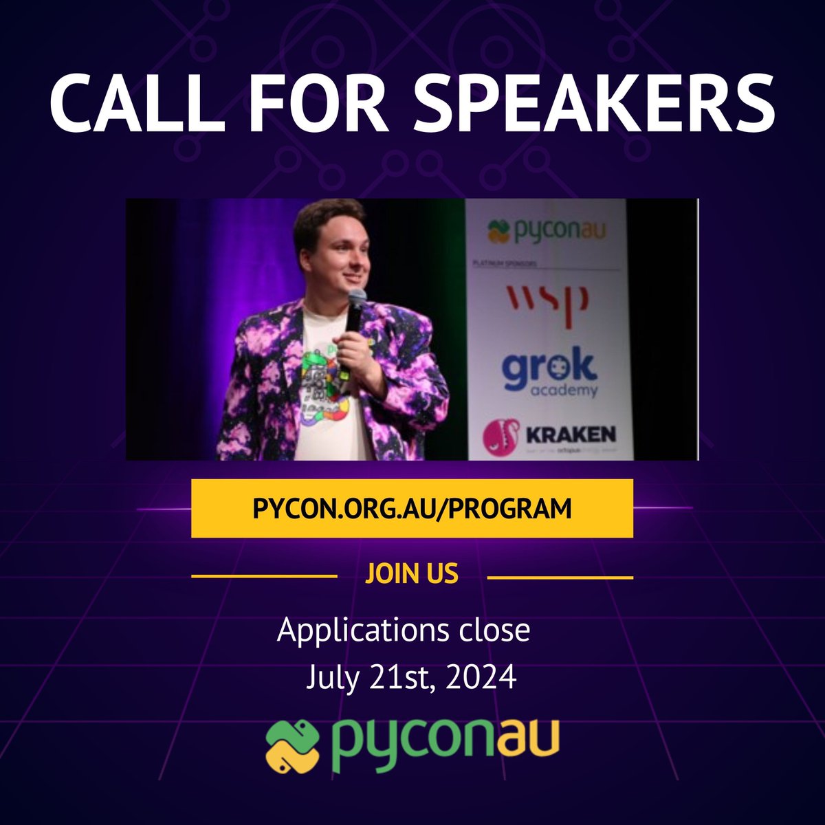 🎤 Ready to take your public speaking skills to the next level? PyCon AU has your back!

We're seeking talks from first-time or seasoned speakers, and we have a fantastic mentoring program to help you shine.  

Read more about it here: pycon.org.au/program/#mento…

#PyConAU24 #PyConAU