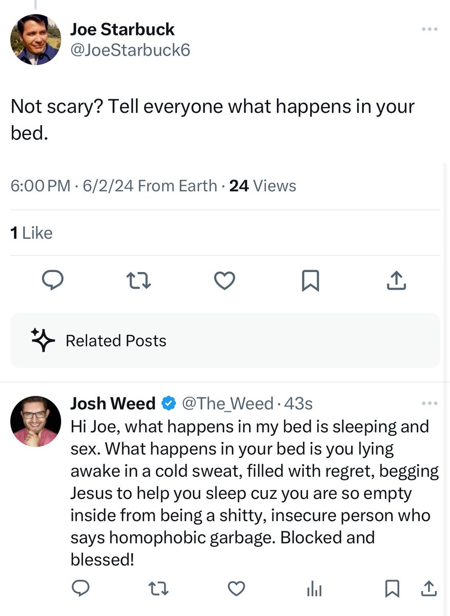 You don’t think gays know how to read a sorry ass bitch like you? 

We eat mfs like you for breakfast. 

Sometimes LITERALLY. 

Pipe down, Joe.