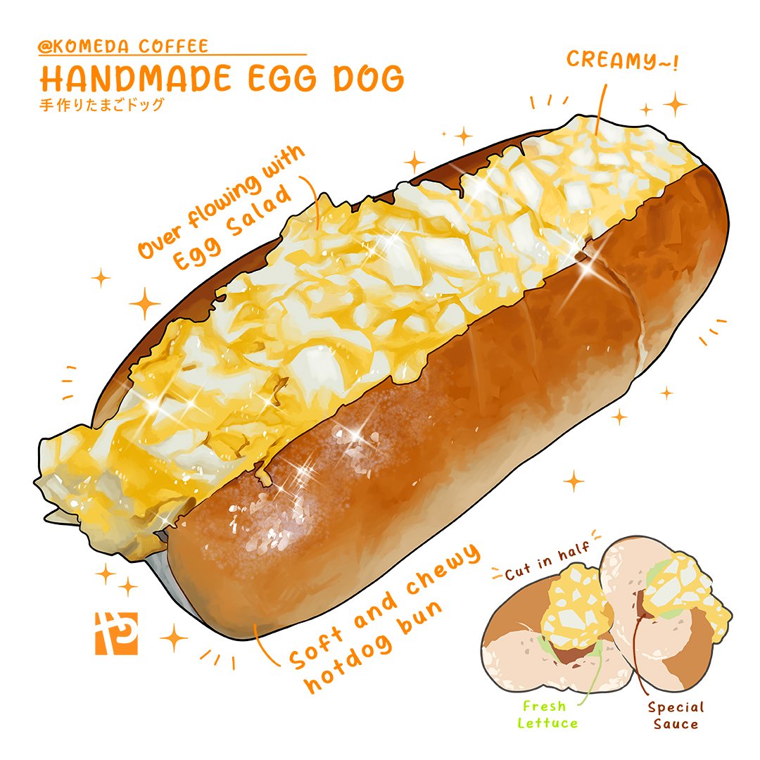 itadaki_yasu's tweet photo. ✨️NEW FOOD ILLUST✨️
Komeda coffee series. Whenever I go to Japan, I need to at least go once to Komeda for breakfast. 

I'm also going to be trying something new by adding text to my illusts. I've noticed a lot of food artists in Japan do this. Let me know what you think. https://t.co/j1oSHTiWUW