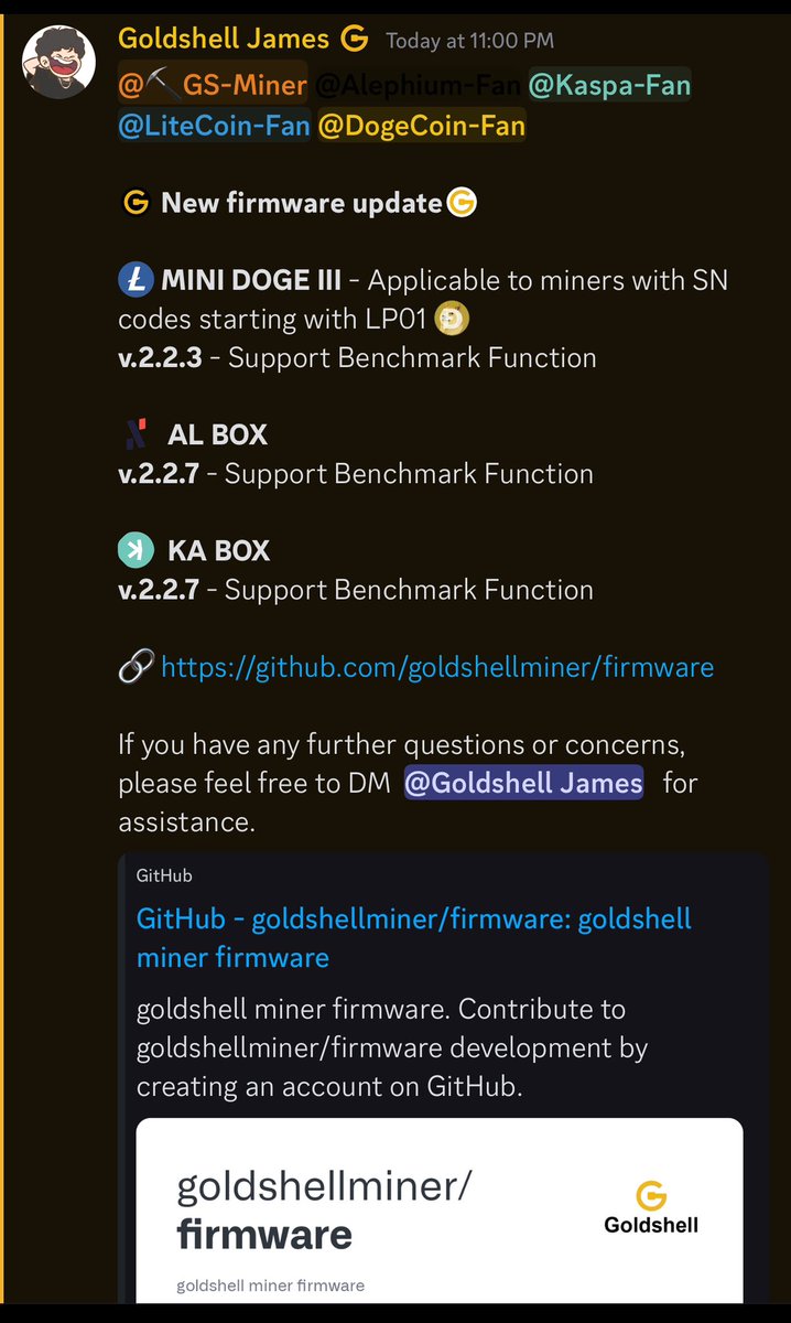 FundingKaspa's tweet photo. @KaspaCurrency  new #kaspa  @goldshellminer #kabox #firmware https://t.co/A7vD3sagSl https://t.co/N5DgoUeKf1