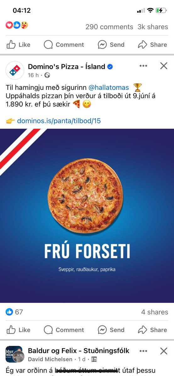 Halla getur þú sótt pizzuna mína snöggvast svo ég geti nýtt mér þetta tilboð
