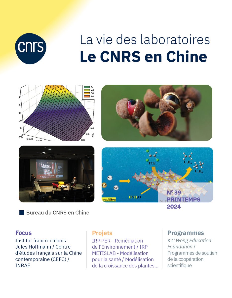 Retrouvez la 39ème édition du magazine "Le CNRS en Chine".  #CNRSenChine #CNRSinternational
👉beijing.office.cnrs.fr/newsletter-fr_…