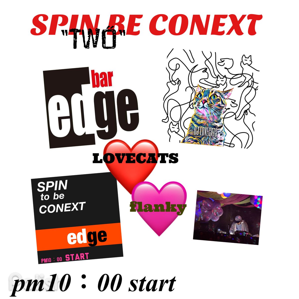 flanky17's tweet image. 毎月第1木曜日
bar edgeにて
SPIN to be CONEXT
今月は盟友と勝手に思ってる
DJ LOVECATSをゲストに迎え
最近一緒にDJしてないから、
久しぶりで楽しみ

是非遊びに来てね
#StbC