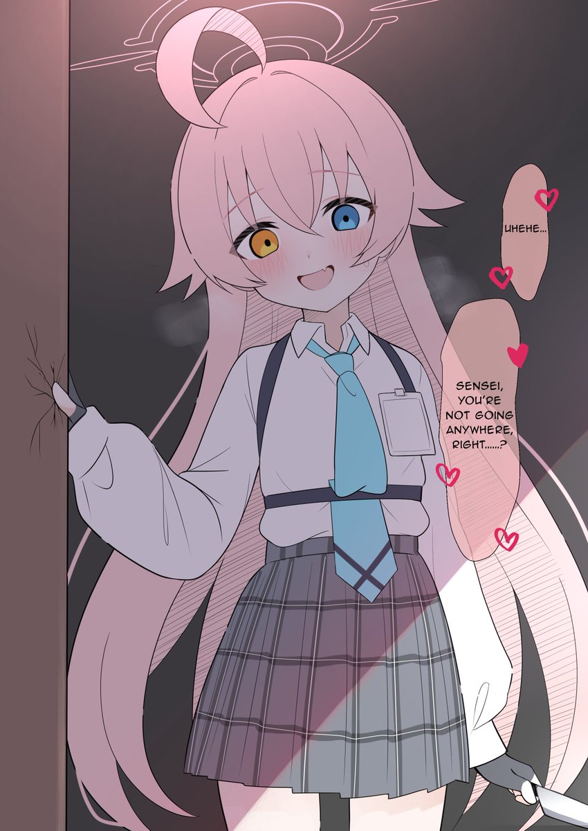 Yandere Hoshino, 英語版です！ Good luck escaping Hoshino, Sensei