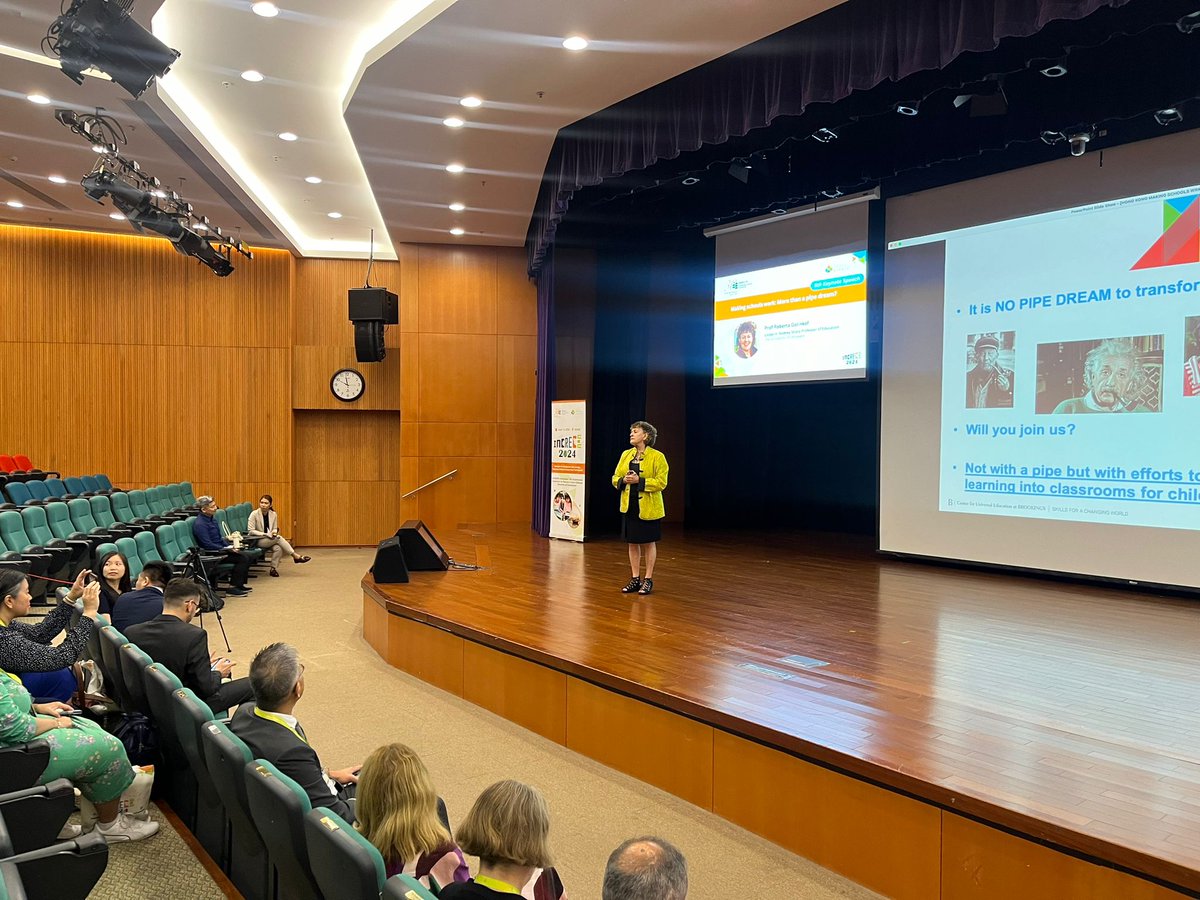 ECE_EdUHK's tweet photo. We are honoured to have Prof Roberta Golinkoff (@KathyandRo1) give our 6th keynote speech for #InCRECE2024 on playful learning and making schools work! Is it more than a pipe dream? 🌈#ECE #EdUHK https://t.co/ByW5TmiOdn