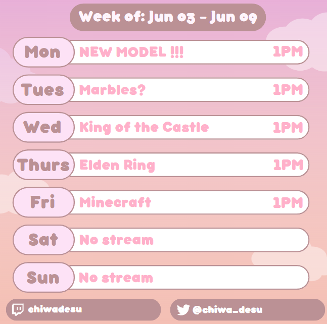 chiwa_desu's tweet photo. NEW MODEL THIS WEEK!! I dont have anything crazy planned, but its still exciting so come check it out if you have the time!!! https://t.co/G9z92nmEbE