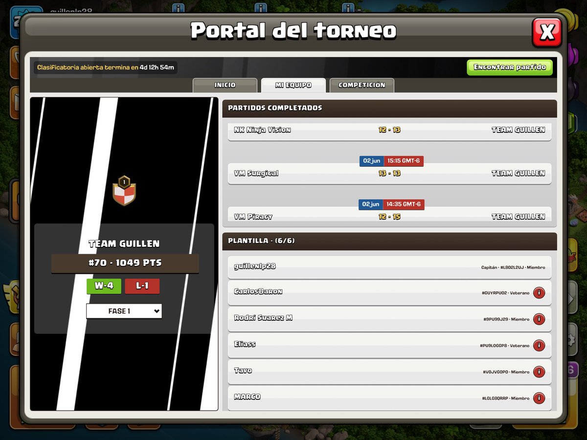 guillenlp28YT's tweet image. Así nos ha ido hoy en el clasificatorio abierto de junio.
4 ganadas 1 perdída
#Rodri
#Tavo
#Elias
#Marco
#Carlos
#Guillen

#ClashOfClans #TeamGuillen