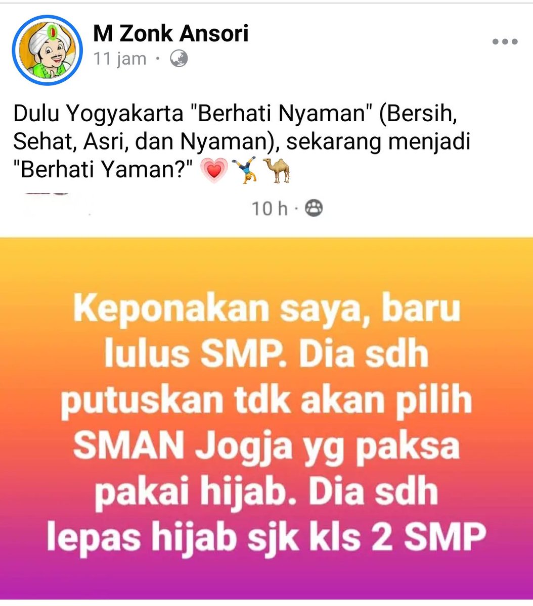 Masyarakat harus membuka mata bahwa bangsa kita sudah gelap mata. <a href="/nadiemmakarim/">Nadiem Anwar Makarim</a> <a href="/YaqutCQoumas/">Yaqut Cholil Qoumas</a> <a href="/jokowi/">Joko Widodo</a> Dan ini sudah terjadi. Mana slogan Saya Pancasila. Miris Sebagai orang Jogja.