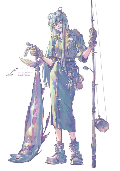 「fish fishing rod」 illustration images(Latest)