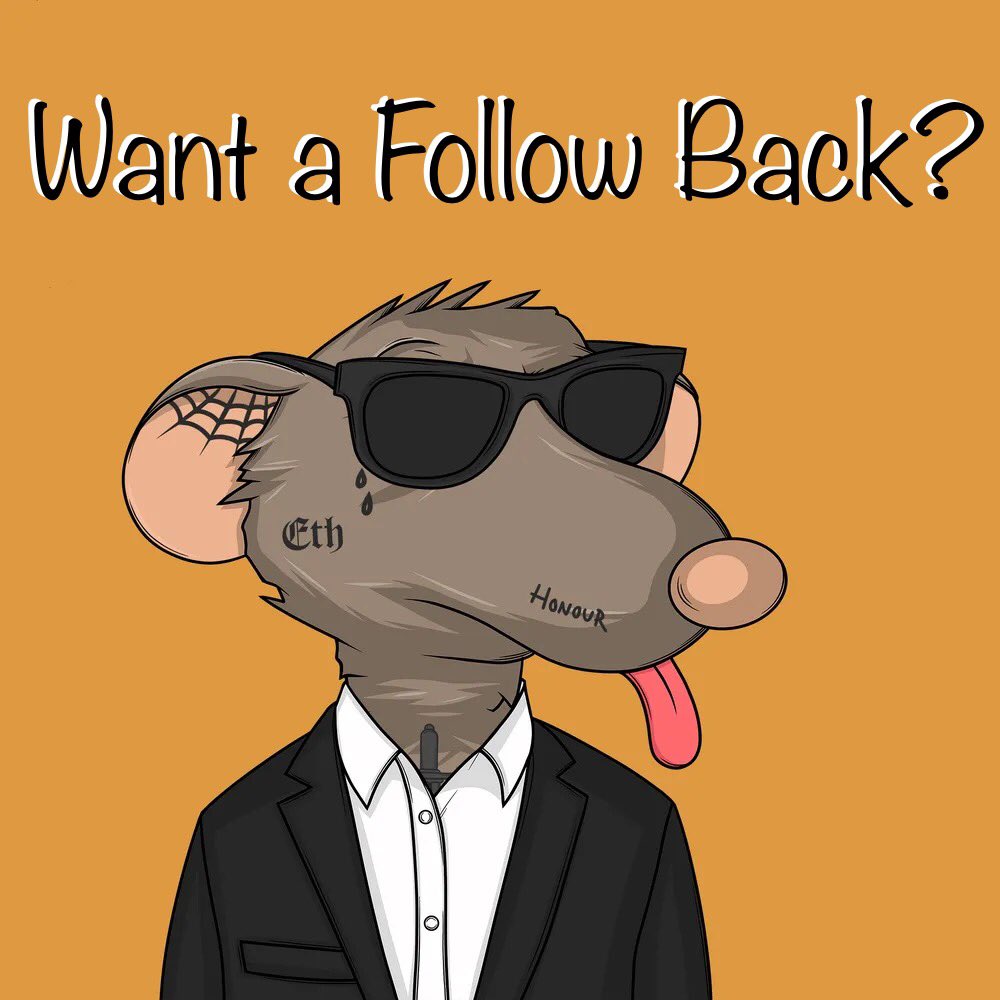 Hey FRM Community,

Want a follow back?

1. Follow this account ✅
2. Like &amp; Retweet ❤️🔁
3. Share your rat(s) in comments 🐭

With cheese,
FRM Team 🧀