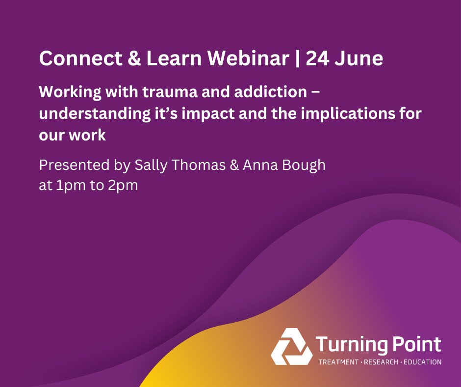 Join us for this webinar on Working with Trauma and Addiction – Understanding Its Impact and the Implications for Our Work presented by Sally Thomas &amp; Anna Bough.

Gain practical tools and insights for effective client engagement and support. Register now!
ow.ly/ciJK50RXFVT
