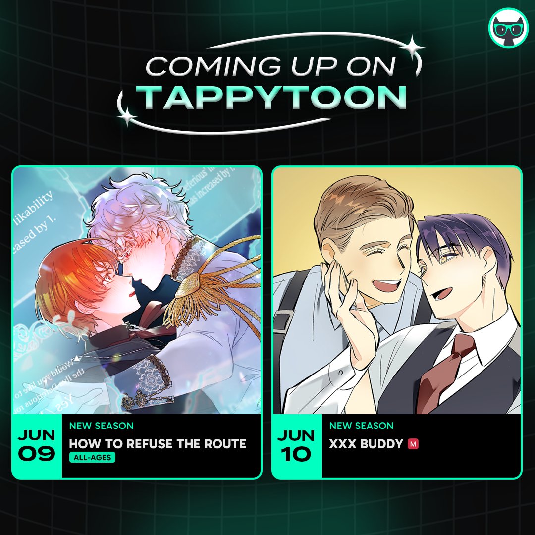 It's an exciting June ahead, especially for those who like it a little spicy! 🥵

Make space on your reading list for all these new series, and get ready to catch up on long-awaited BL comebacks this month.

Check out all our current comics on Tappytoon.com

#Tappytoon
