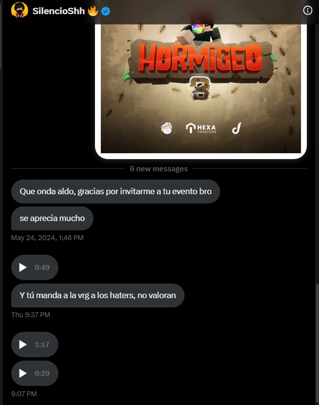 aldogeotv's tweet photo. Hilo de hablando cosas importantes sobre hormigeo 3, comenzare aqui diciendo lo pesimo que se ven quejandose tanto por morir en un evento de chill, un evento que no les pedia nada mas que entrar y divertirse xD, espero tu evento vanilla con muchas ansias amigo + https://t.co/8gt2L6fboR