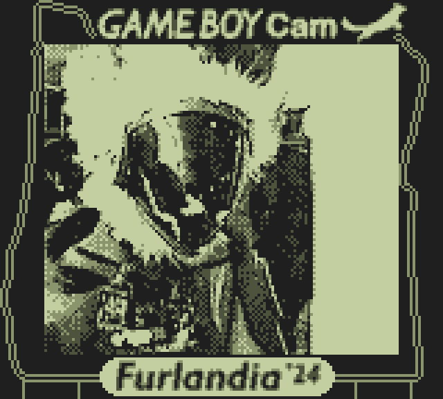BraixFire's tweet photo. Took some time, but finally getting around to posting the #GameBoyCamera photos I took at #Furlandia #Furlandia2024!! https://t.co/Af5PTwcq2F