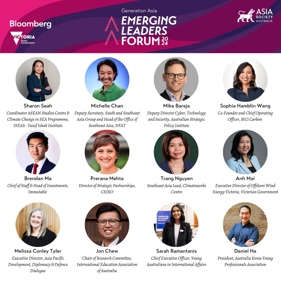 We're excited to publicly announce the lineup of speakers for this year's Generation Asia Emerging Leaders Forum, presented in partnership with Bloomberg <a href="/business/">Bloomberg</a>.