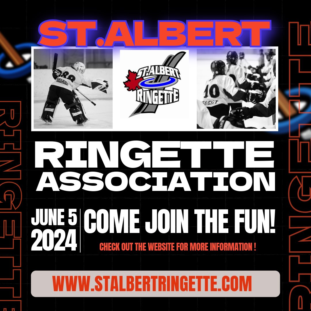 Registration opens June 5th! 

Find all the info here: stalbertringette.com/content/sara-2…

Questions? Email Leigh at registrar@stalbertringette.com

New to ringette and not sure how it all works? Email info@stalbertringette.com