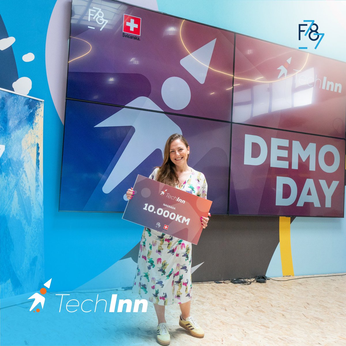 Fondacija787's tweet photo. 👏🏻 Glimpse of our #TechInn #DemoDay!
After 8 amazing pitches our jury members came to a conclusion - winner is https://t.co/aXrwlo0Ngk platform for renting of gowns and dresses!
🎉 Congrats team! https://t.co/WWWpDw0T4f