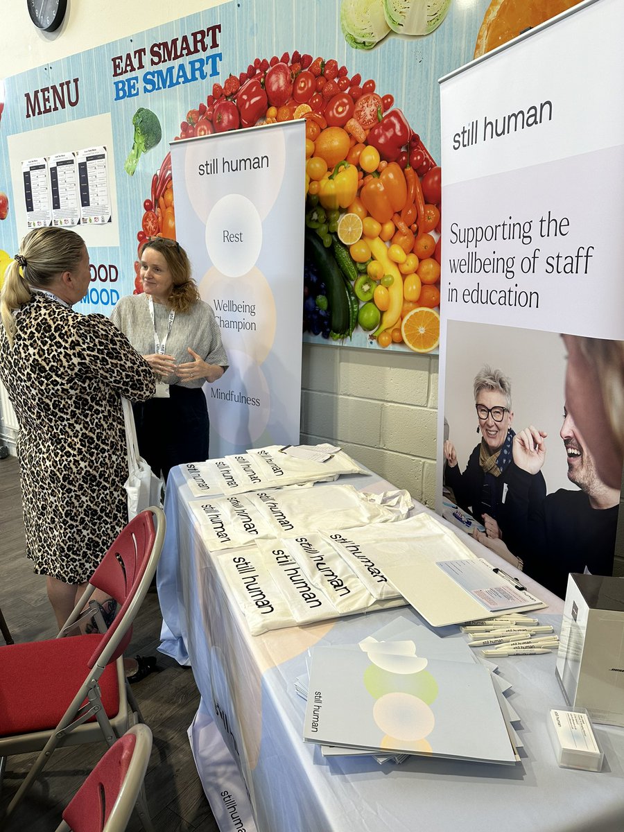 engageitf's tweet image. One of our stands here today is @StillHuman_Ed who support the wellbeing of staff in education! Come and have a chat with the Founder Julie Leddell who is here today 
#engagenationalconference