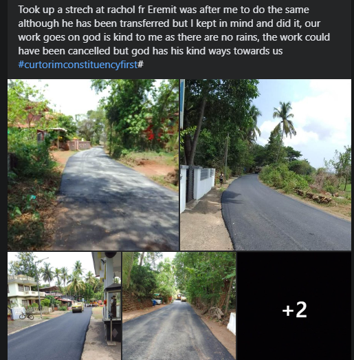 ReginaldoGoa's tweet photo. Public-centric small yet critical works continue in Curtorim Constituency.
Let there be no-inconvenience to public irrespective of whether its responsibility of panchayat or MMC or PWD or Electricity Dept or other department.
#CurtorimConstituencyFirst

[1/3] https://t.co/BkFiPs1exr