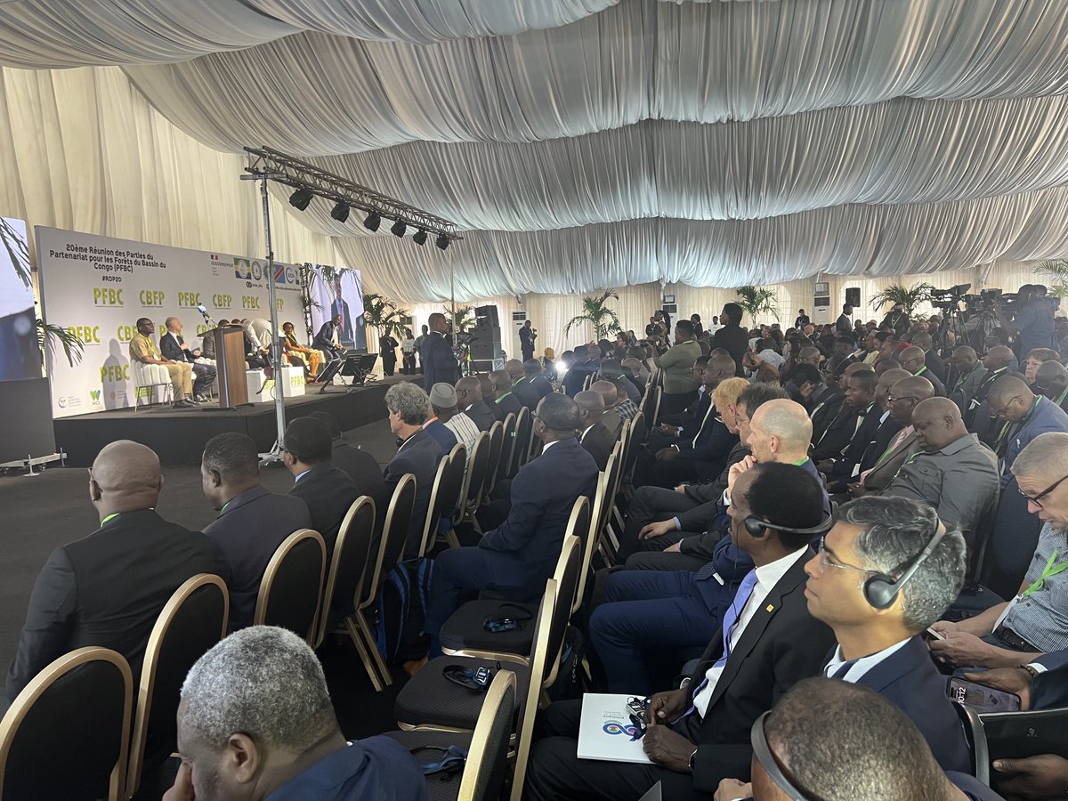 Just happening now:The 20th Congo Basin Forest Partnership ministerial meeting opening session is well underway in Kinshasa, #DRC. INBAR is participating and will have its side event and engagement. Very delighted to represent INBAR with Directors for Global program, and CARO.