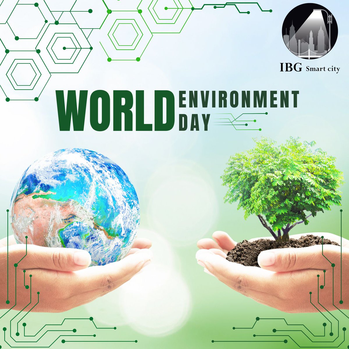 IBG_SmartCity's tweet photo. Happy World Environment Day from IBG Smart City! 🌍🌱

We're dedicated to building a sustainable future with green technologies and eco-friendly practices. Let's protect our planet together! 🌳💚

#WorldEnvironmentDay #IBGSmartCity #Sustainability #EcoFriendly https://t.co/q9KPO52lR8