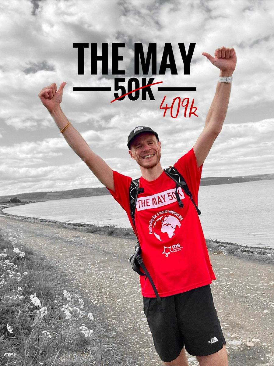 MS_marathon's tweet photo. On Friday I completed ‘The May 50K’ - a challenge of “walking, running or rolling 50km in May” - with a cumulative 409.2 km (254.3 miles) of walking completed.

Any donations to my long-standing fundraising  for @mssocietyscot, would be most appreciated :

https://t.co/XtK1ZlFgyK https://t.co/5nxdwuq6Zb