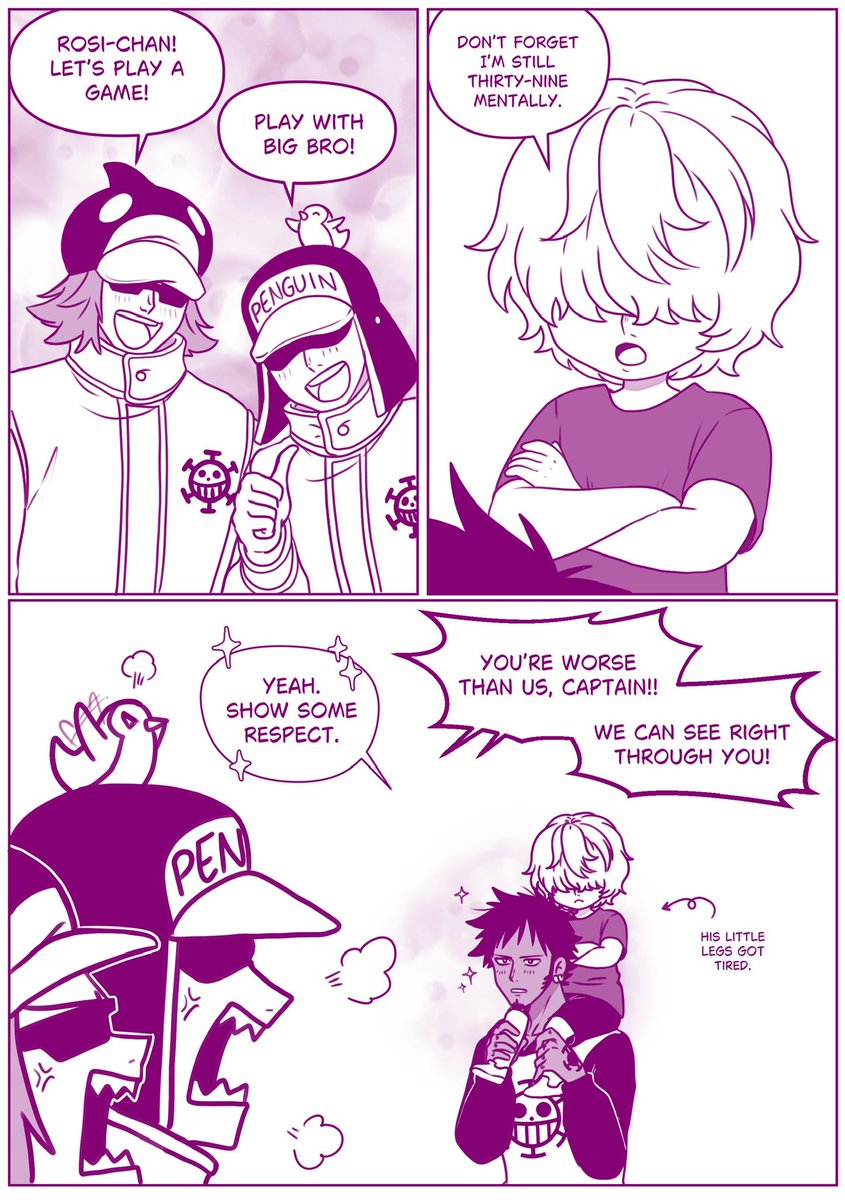 sakura_rose12's tweet photo. HIS WITTLE LEGS

#onepiece #donquixiterosinante #corazon #corazonlivesau #trafalgarlaw #oppenguin #opshachi https://t.co/hTxH99Vpwb