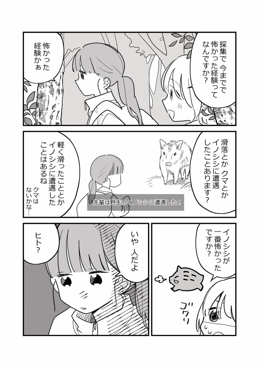 フィールド研究あるある
山で怖いのはニンゲン1/2 