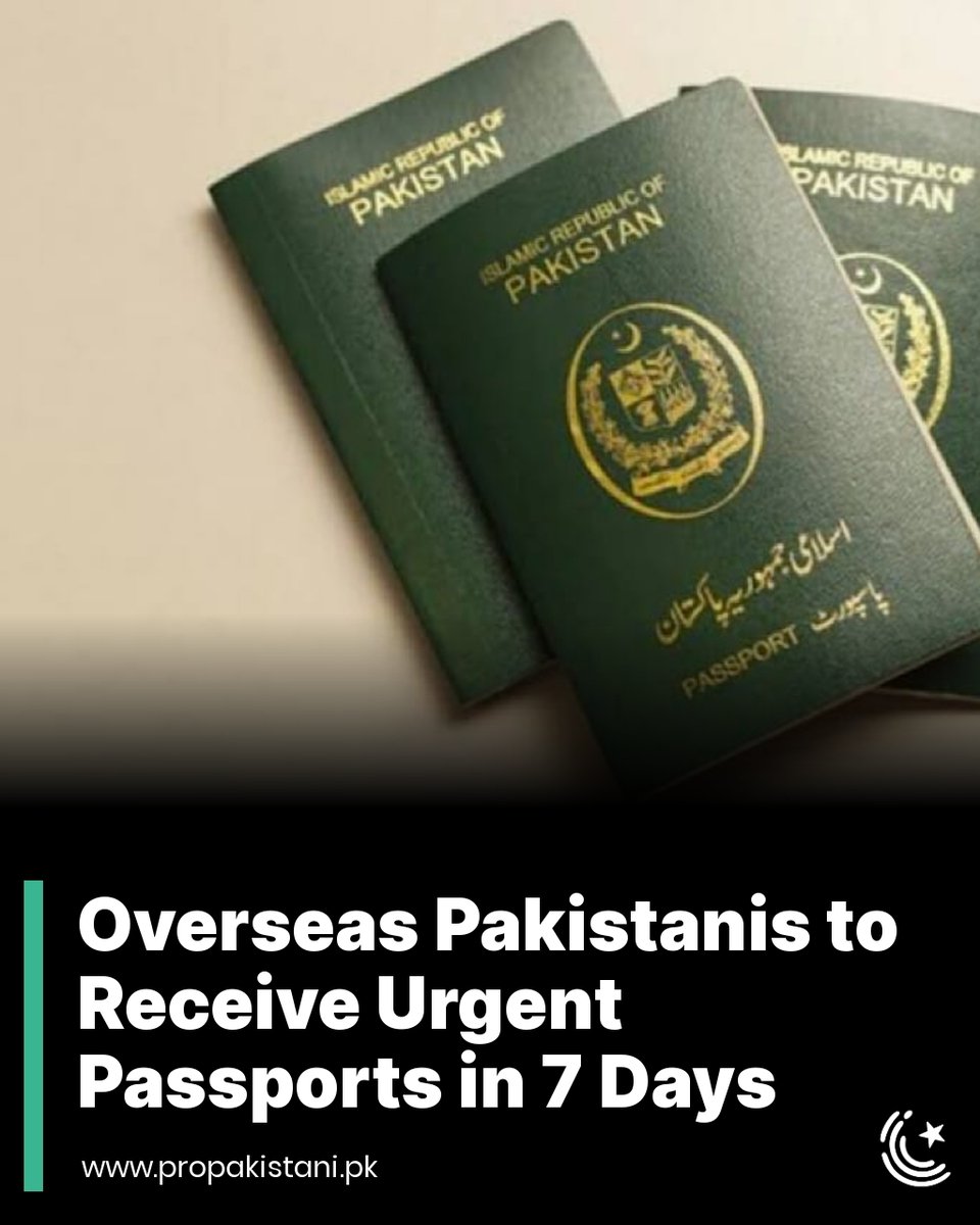 Regular passports will be issued within 30 days by overseas passport offices.

Read More:  propakistani.pk/2024/06/03/ove… 

#Passport #PassportOffice #PakistaniPassport #OverseasPakistanis #Pakistan