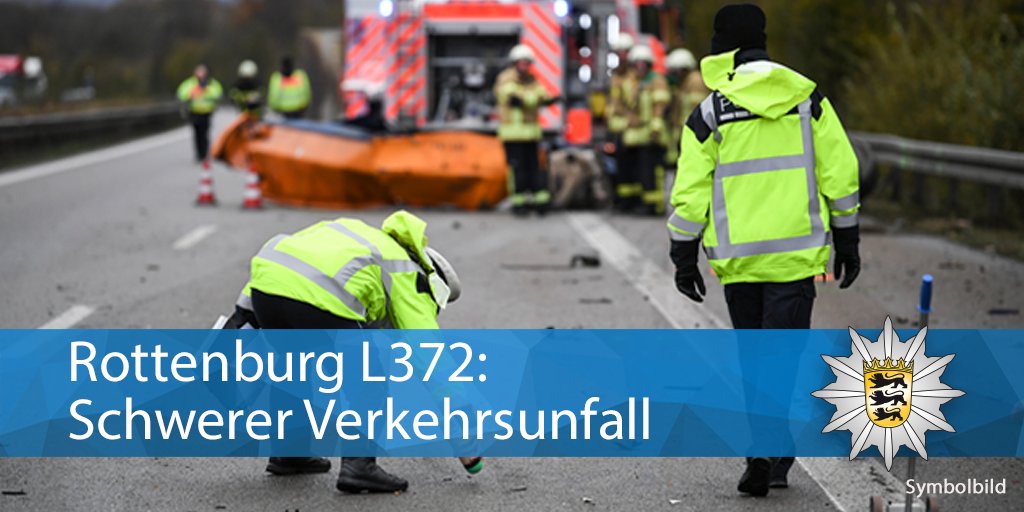 PolizeiRT's tweet photo. #Rottenburg
Auf der #L372 Richtung #Wurmlingen gab es heute Morgen einen schweren #Verkehrsunfall:
Eine Tote und zwei Verletzte.
Alle Infos: https://t.co/Rv8zhgg2KH https://t.co/nr301ZiG27
