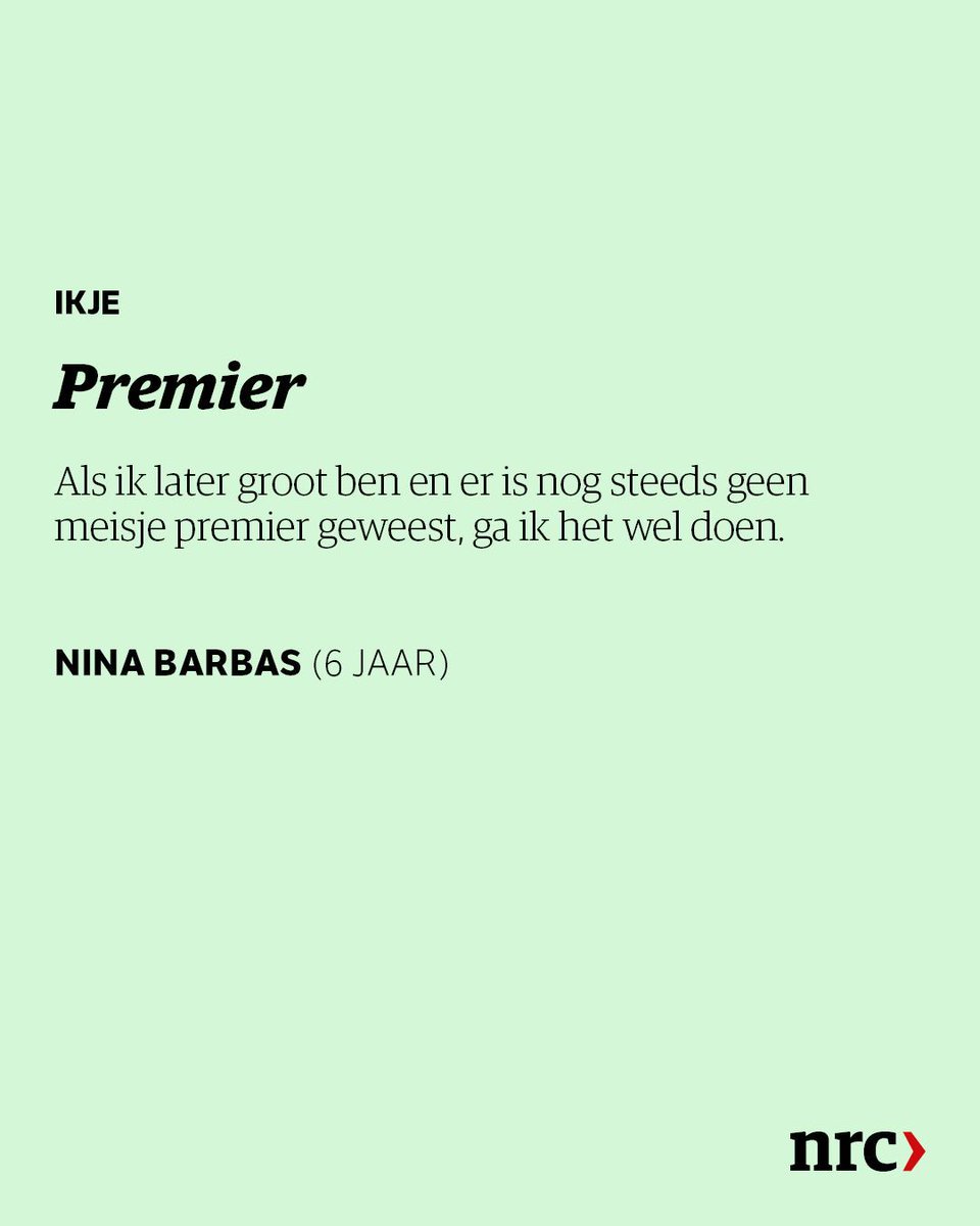 Het Ikje van vandaag: Premier. In het Ikje deelt een lezer een persoonlijk verhaal of anekdote in maximaal 120 woorden. Insturen kan via ik@nrc.nl