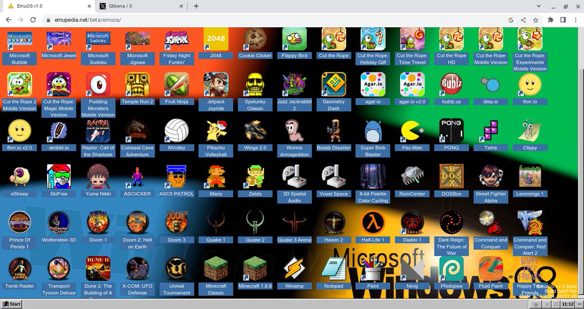 jak chcecie wrócić do dziecięcych lat to polecam emupedia.net wiele gier i aplikacji z windowsa 95 i 98 przez przeglądarkę, można pograć w Dooma 1,2 i 3 Arena, Wolfa 3D <3, Diablo 1, Tomb Raider i wiele innych. POLECANKA MOCNO